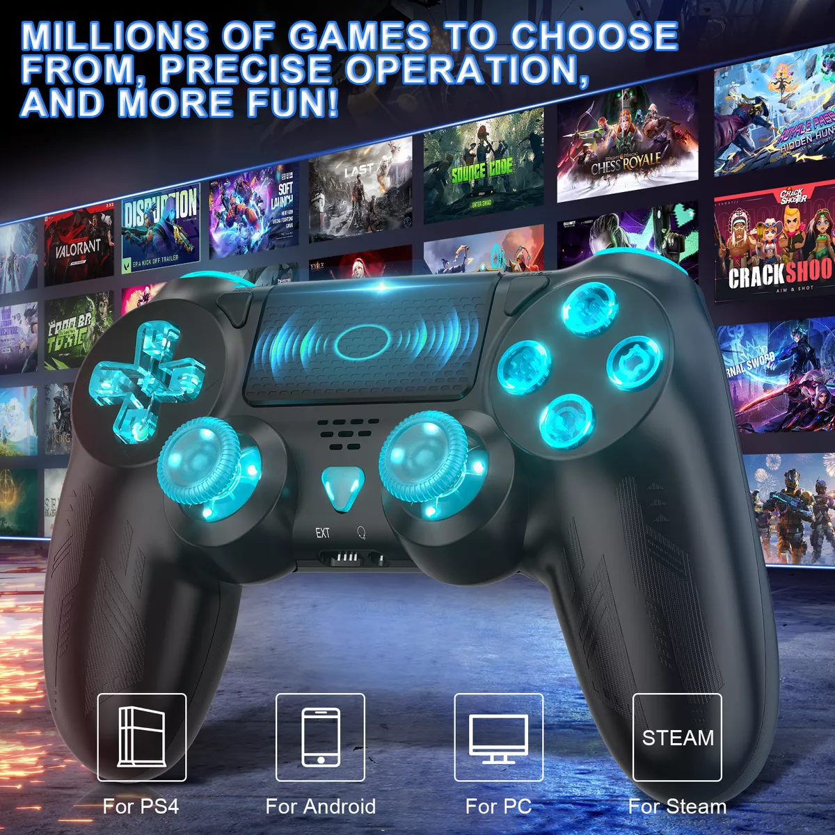 Control Rgb Inalámbrico Compatible Con Playstation 4