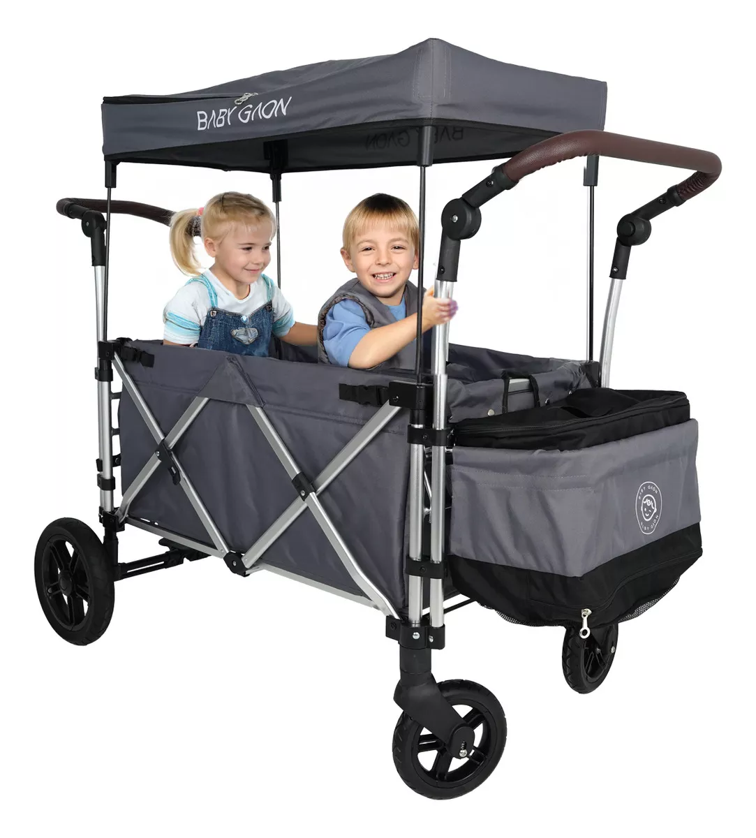 Carriola Plegable De Bebe Cochecito Portatil Para Exterior color Gris Oscuro Chasis Gris