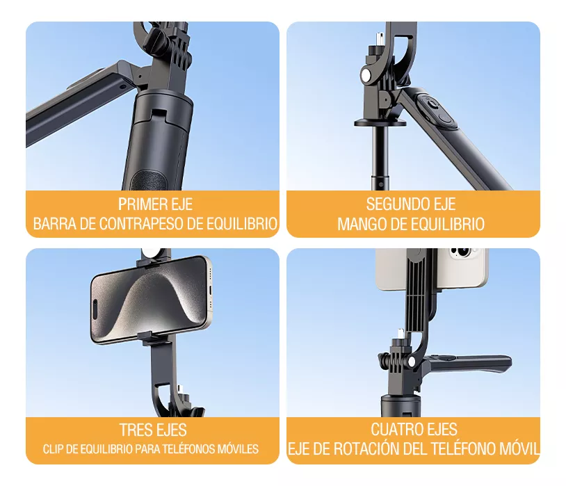 Tripode Celular Selfie Stick Bluetooth Control Remote 175cm