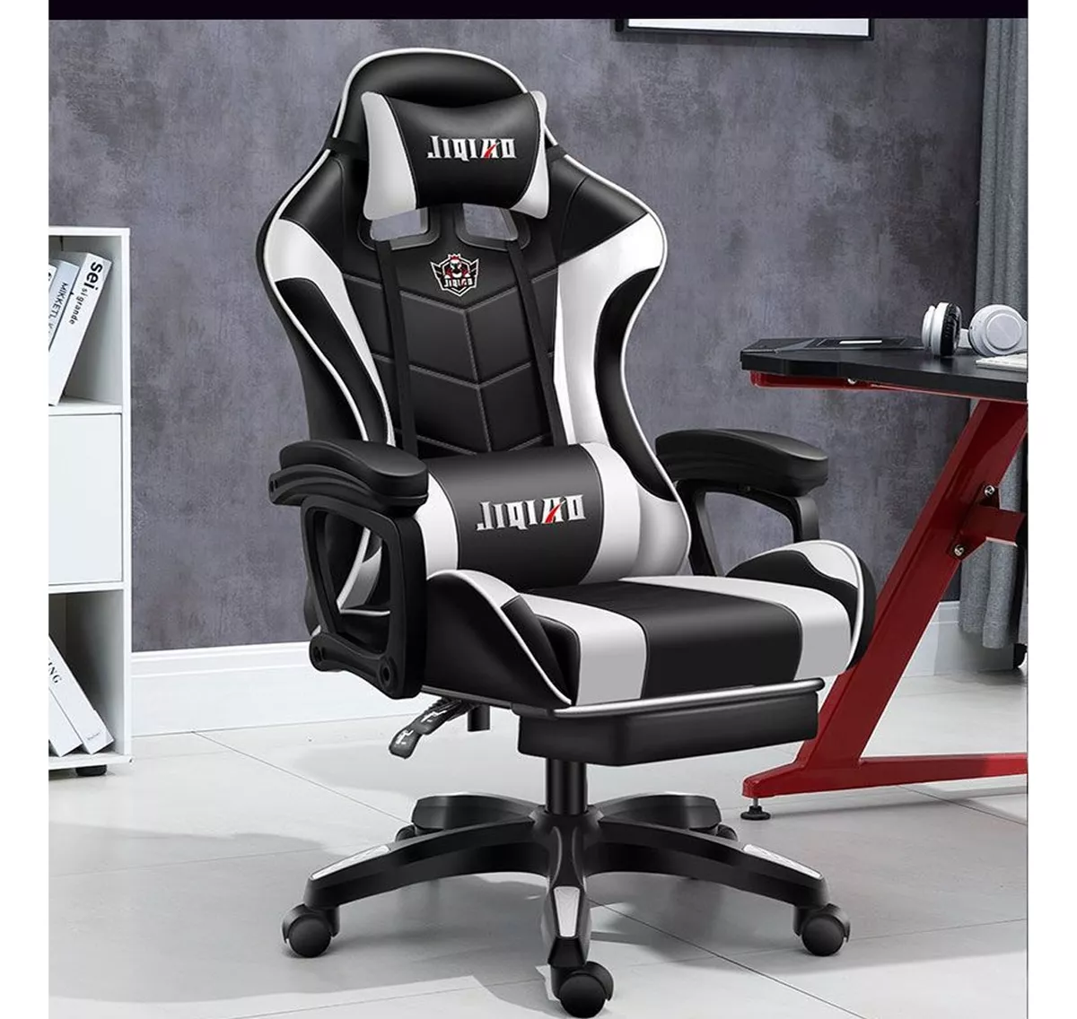 Silla Gamer Ejecutiva Reclinable Reposapiés Con Masaje Luces