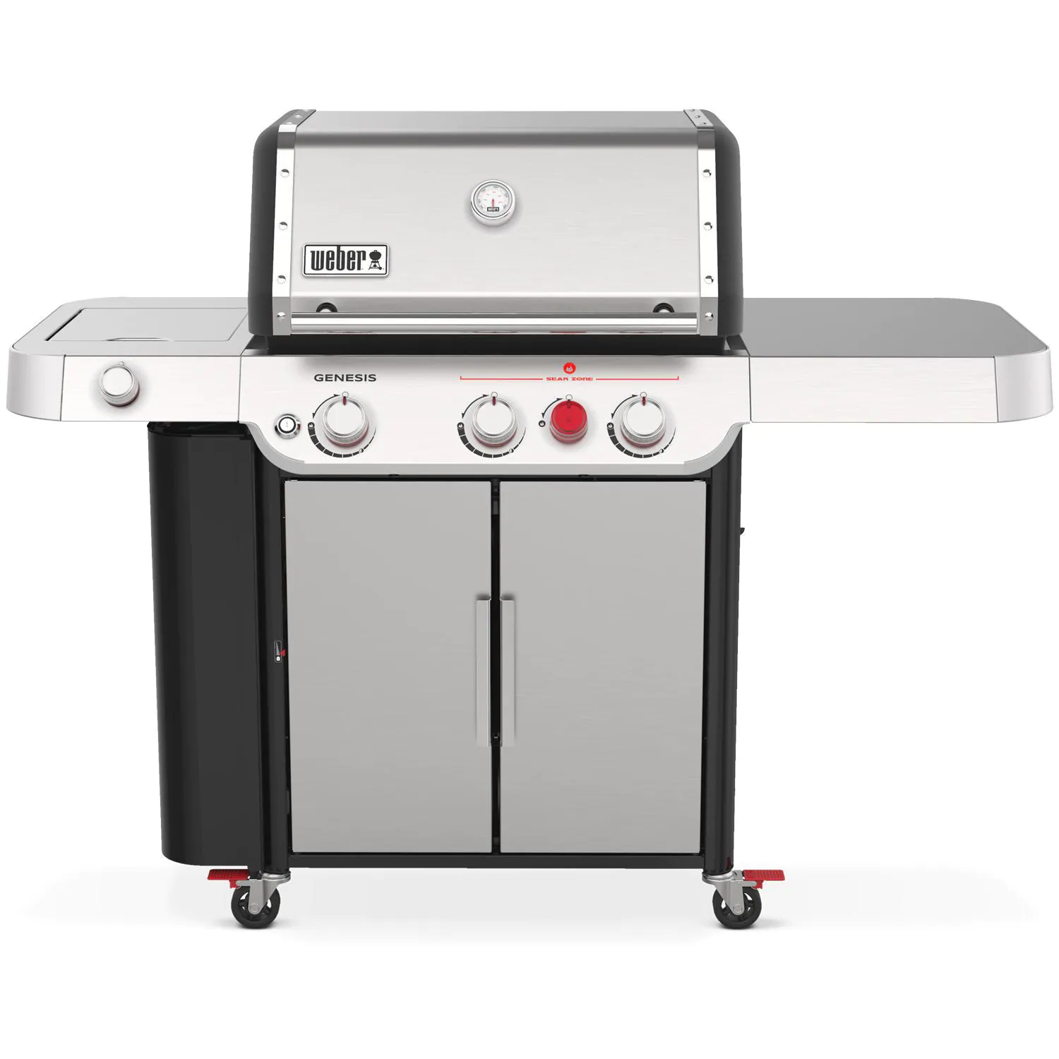 Weber GENESIS S-335 Parrilla de gas propano con quemador para dorar y quemador lateral-acero inoxidable-35400001