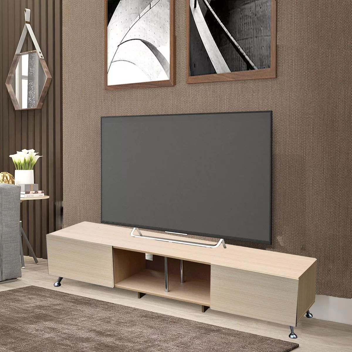 Centro De Entretenimiento Tv,hogare,london, Mueble Tv 90, Rg