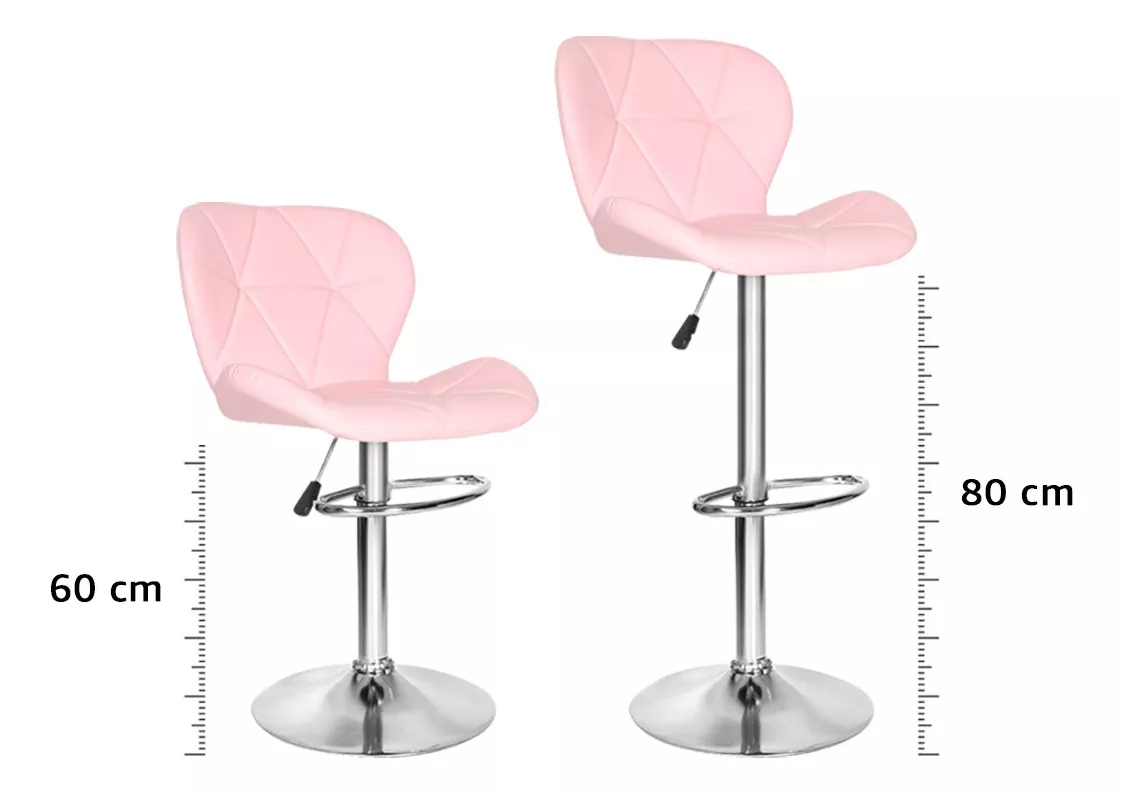 Set De 2 Bancos De Cocina Taburete Silla Barra Respaldo Alto