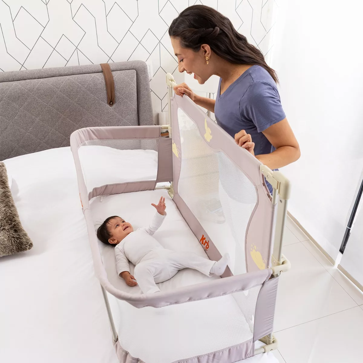 Kool Baby Cuna-barandal De Seguridad Plegable para bebé