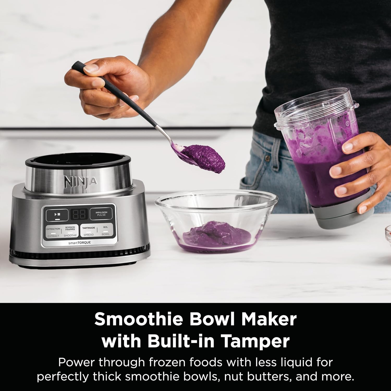 Promoci&oacute;n de aniversario por tiempo limitado ya disponible Ninja-Extractor de nutrientes, licuadora personal con 2 vasos + 2 smoothie bowl maker