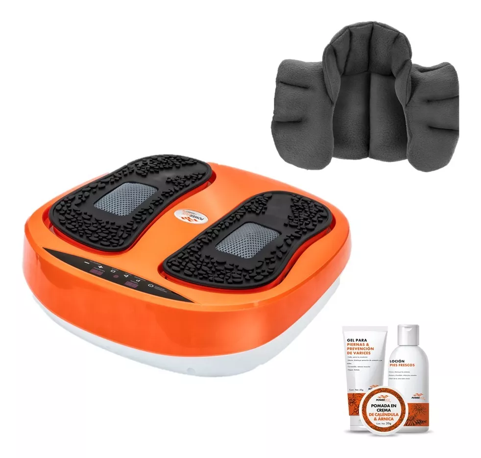 Power Legs Masajeador + Cremas + Compresa Cervical color Naranja