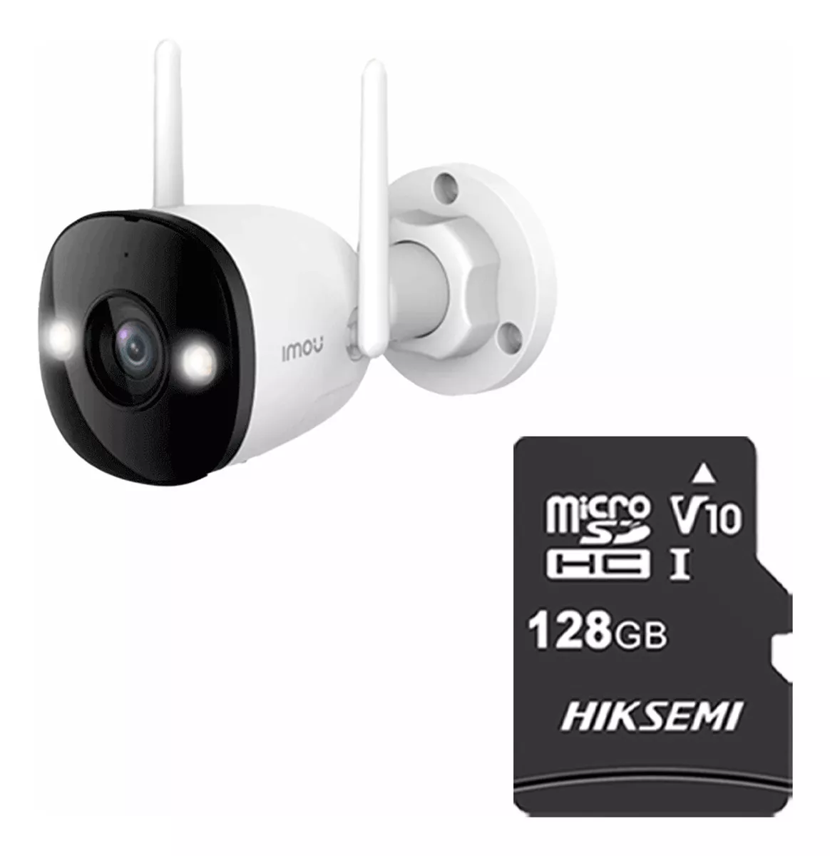 Imou & Cronos C&aacute;mara De Seguridad Ipc-k3dn-5h0wf-p128 + Microsd 128gb Ip Bullet Wifi 5mp Con Micr&oacute;fono Fullcolor Detecci&oacute;n De Humanos Ir 30m Protecci&oacute;n Ip67 Foco Incorporado 5h0wf Cctv Notificaciones