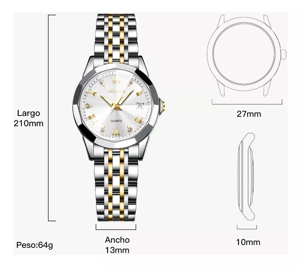 Reloj Pulsera Olevs 9931 Para Mujer