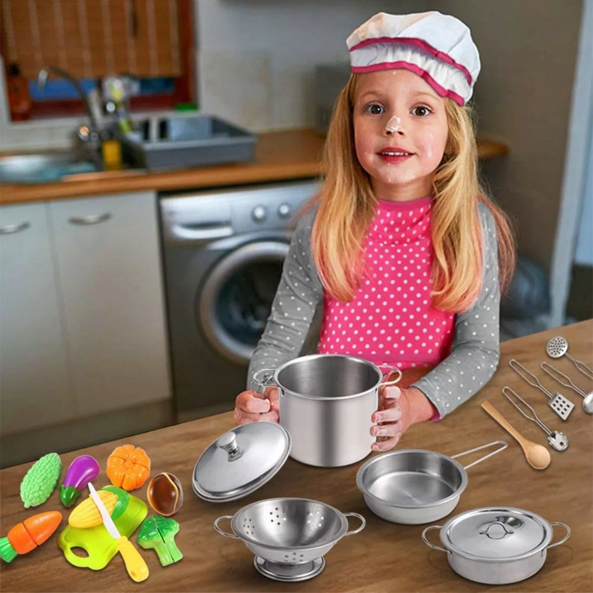 Juguetes De Utensilios De Cocina Niños Ollas Y Sartenes