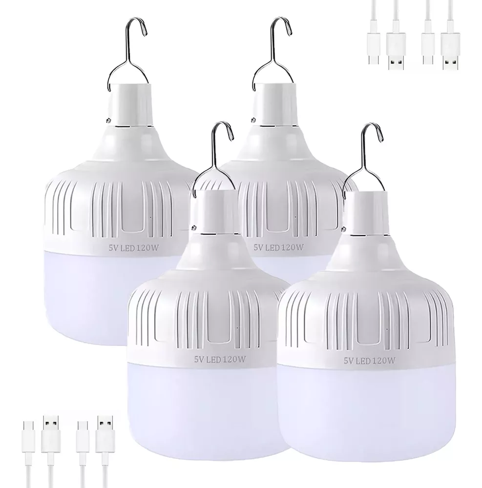 4pcs Portatil Recargable Emergencia Usb 120w L&aacute;mpara Foco