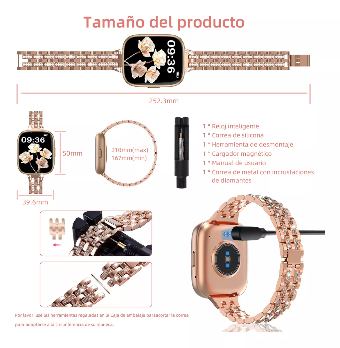 Smartwatch Reloj Inteligente Mujer Bluetooth Llamadas Alexa
