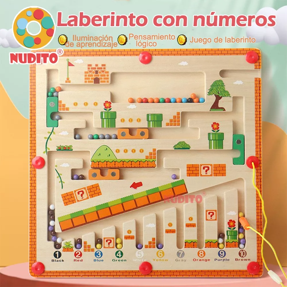 Juguete Didáctico Tablero Magnético De Cuentas Para Niños