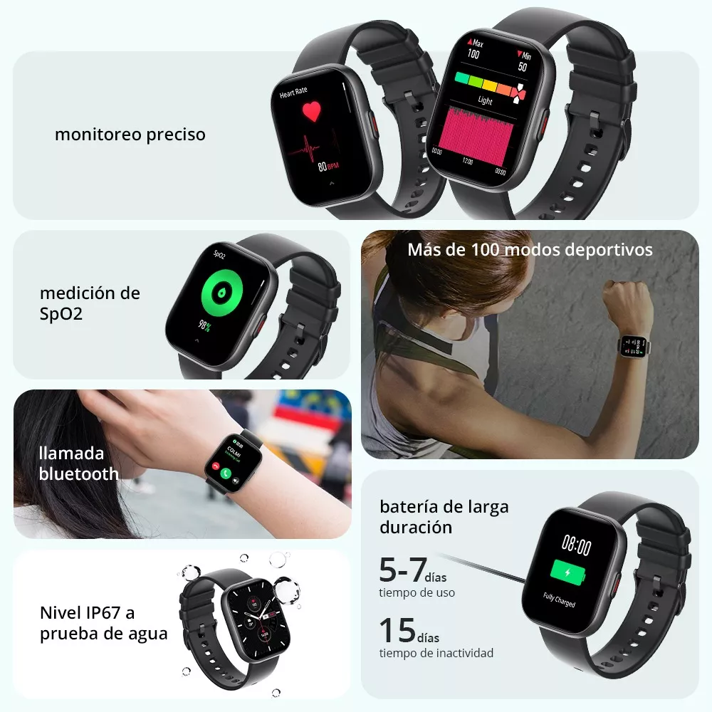 Reloj Inteligente Amoled Smartwatch Hd De 2.04'' Colmi P68