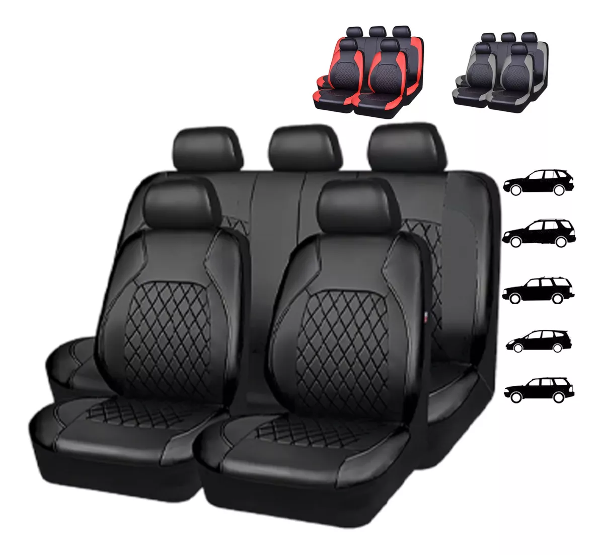 Fundas Para Asientos De Carro Universales Cuero Cubre Forros
