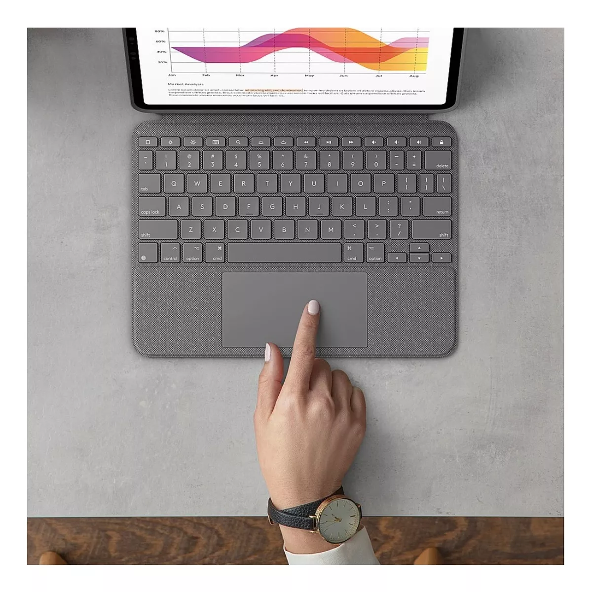 Funda Teclado Logitech Combo Touch-iPad Air 10.9 Gen 4 Y 5