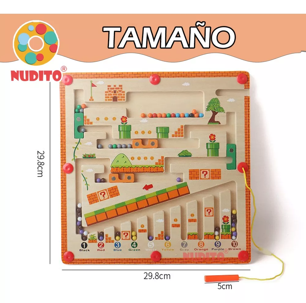 Juguete Didáctico Tablero Magnético De Cuentas Para Niños