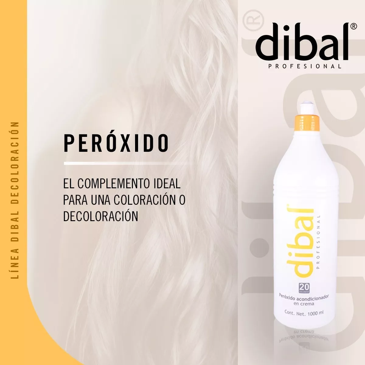 Dibal Peróxido En Crema 20 Vol Profesional De Belleza 1 L