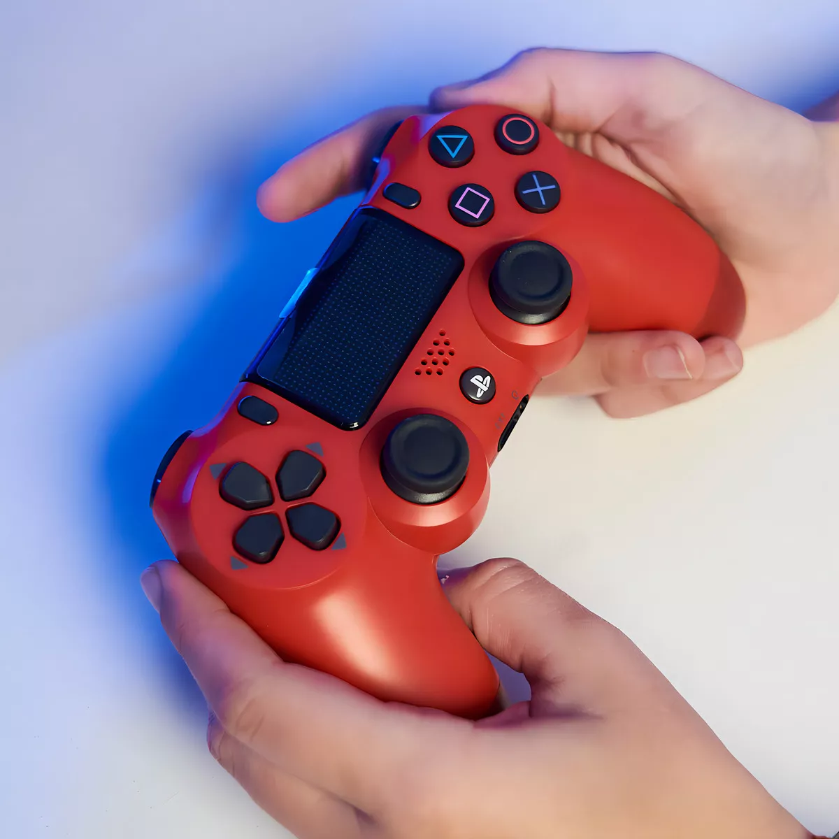 Control joystick inalámbrico Sony PlayStation Dualshock 4 ps4 magma red