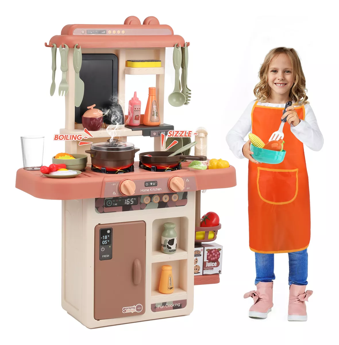 43pcs Cocina Juguete Regalo Para Niños Con Niebla/sonido/luz