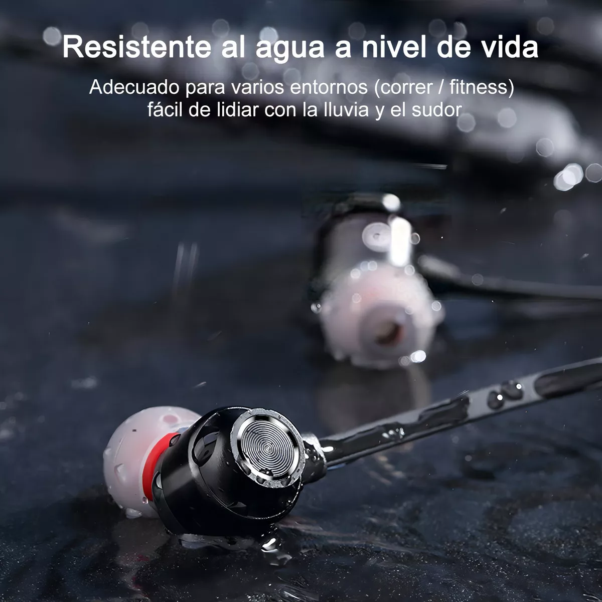 Auriculares in-ear gamer inalámbricos ADC.mx ZY01 negro