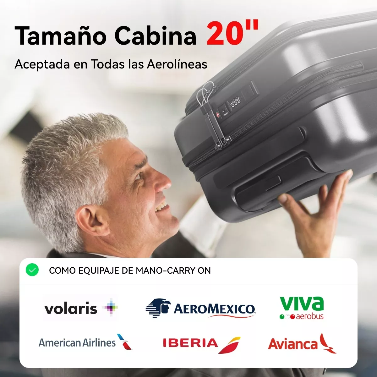 Maleta De Mano Con Mochila Laptop Equipaje Cabina Viaje Tsa