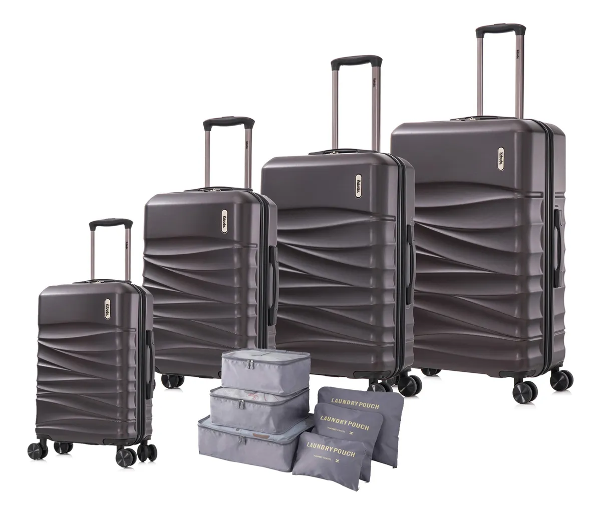 Set 4 Maletas Viaje Rigidas Resistentes Ruedas 360