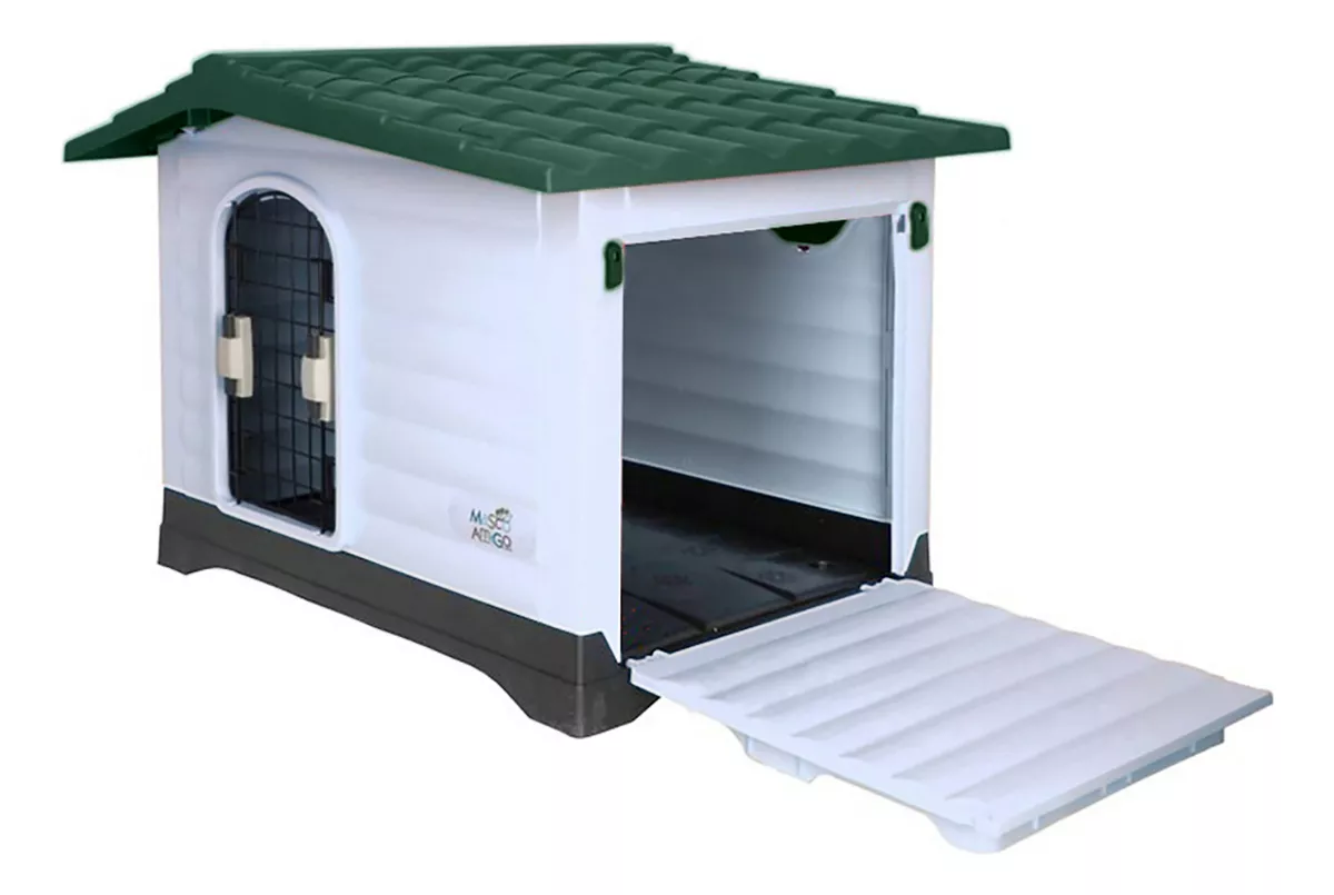 Casa Para Perro Con Puerta Razas Medianas Térmica 91x69x66cm