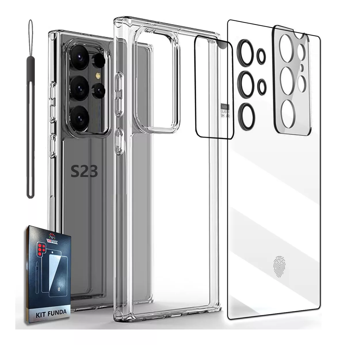 kit Funda Transparente Para Serie Samsung Galaxy S +micas Hd