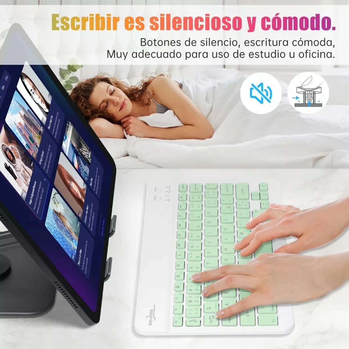 Teclado Inalámbrico Bluetooth Para iPad Android Pc