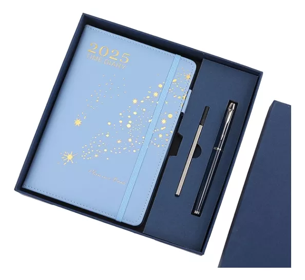 Agenda Diaria 2025 Notebook Planeadora Y Pesta&ntilde;as Mensuales