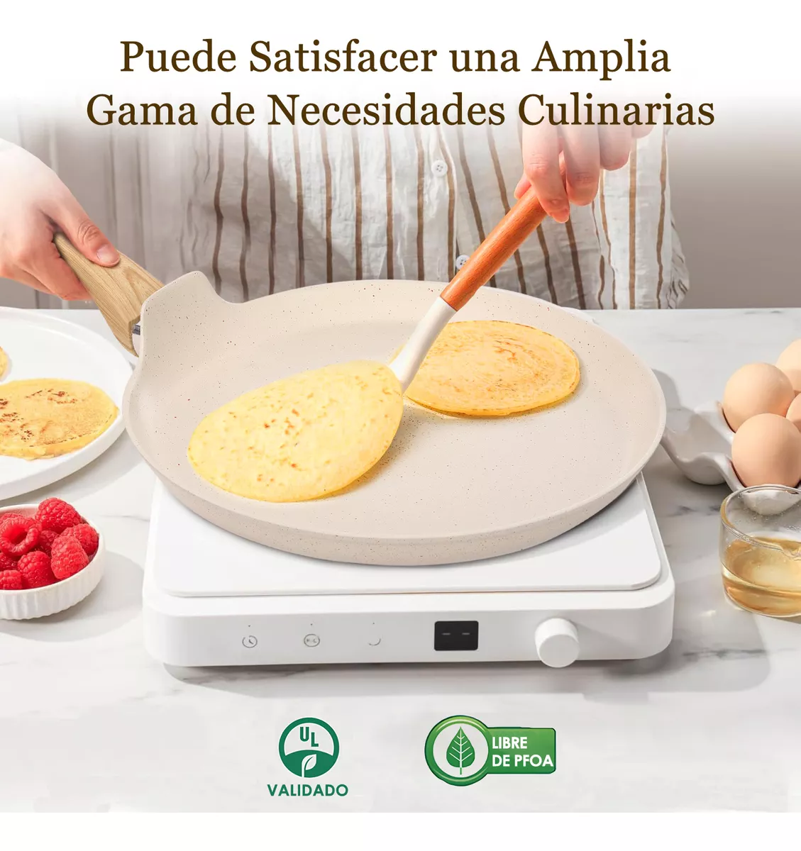 Juego De 3 Sartenes Antiadherente Maifan Sartén De Piedra