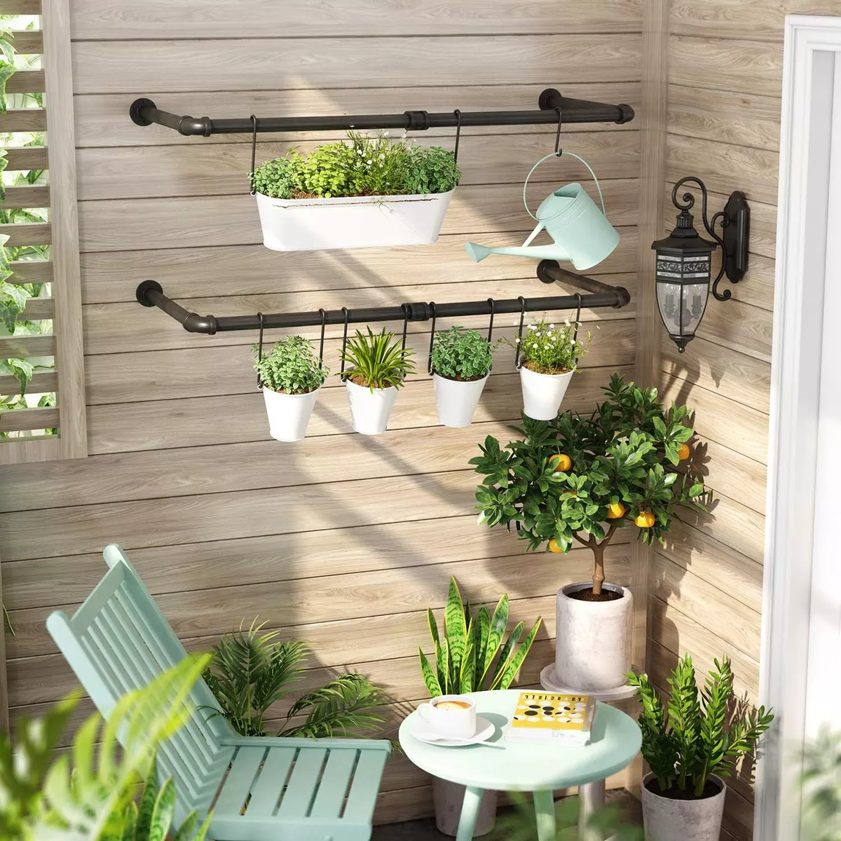 2pack Estante Perchero De Pared Industrial Para Colgar Ropa