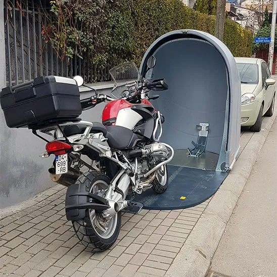 Motorcycle storge shed