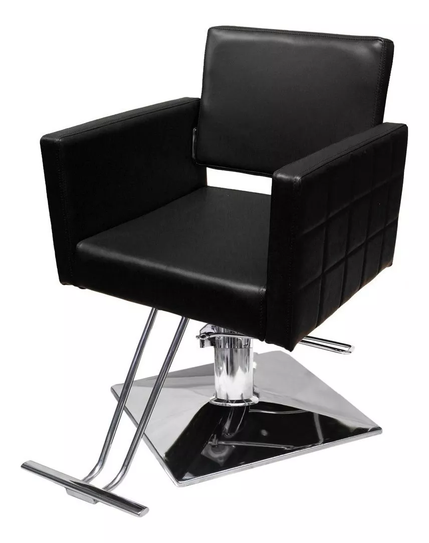 Silla Barberia Estetica Sillon Cuadrado Salon Hidráulico Spa