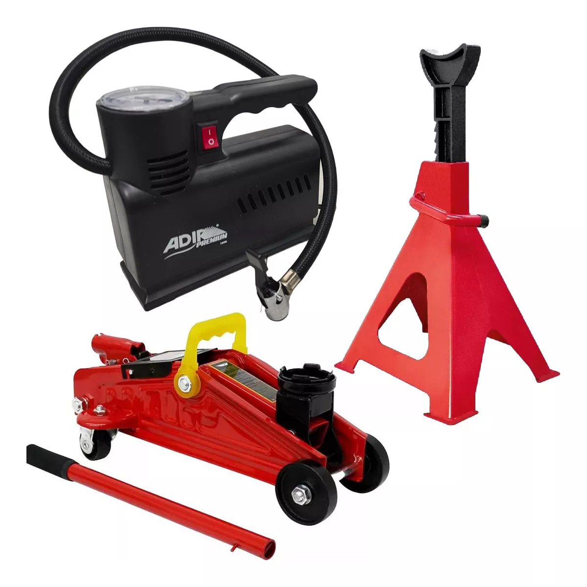 kit Gato Hidráulico + 2 Torres Hidráulicas + Mini Compresor