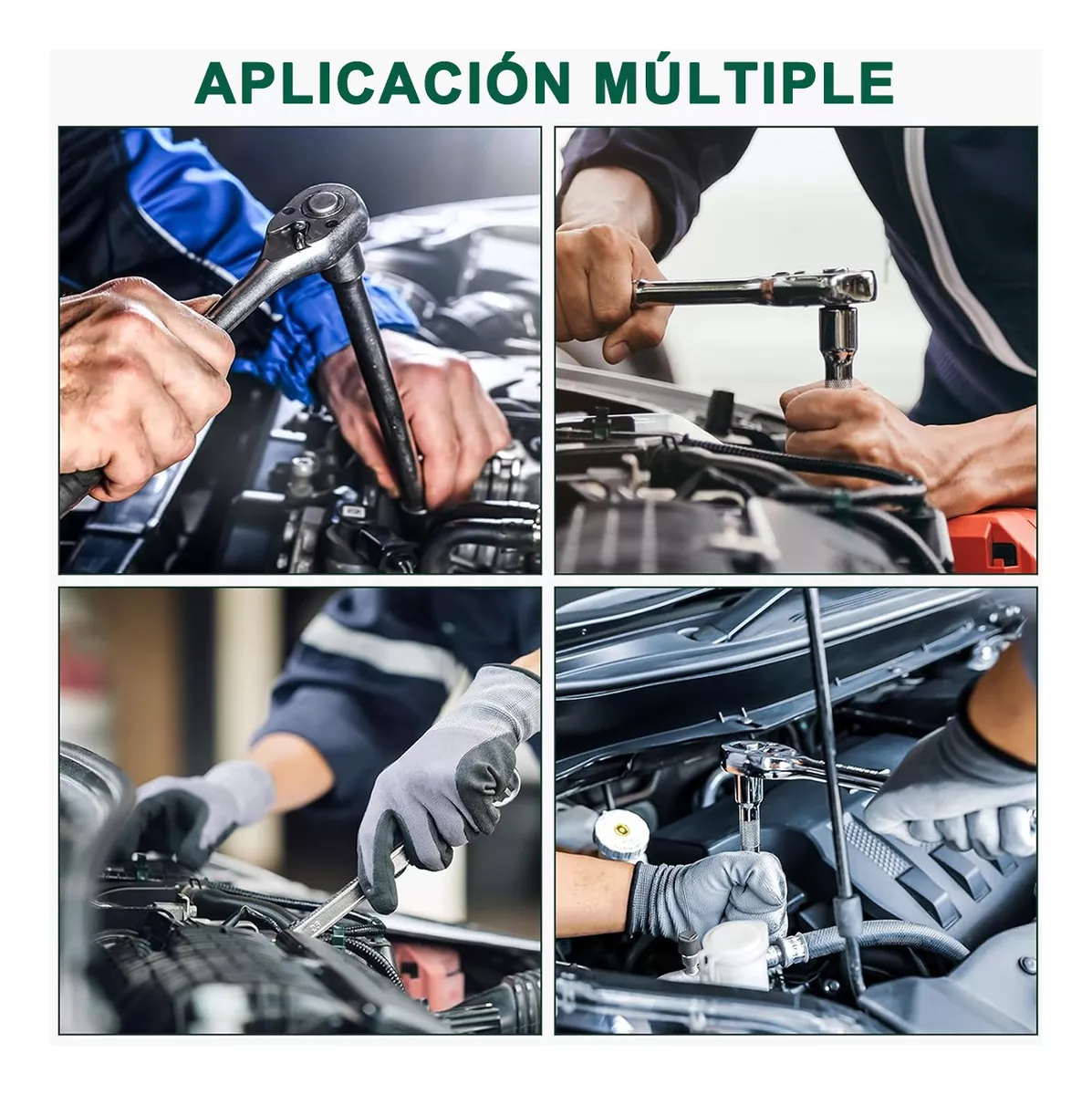kit Llave Matraca Mecánicas Y Dados Impacto Herramienta 37pc