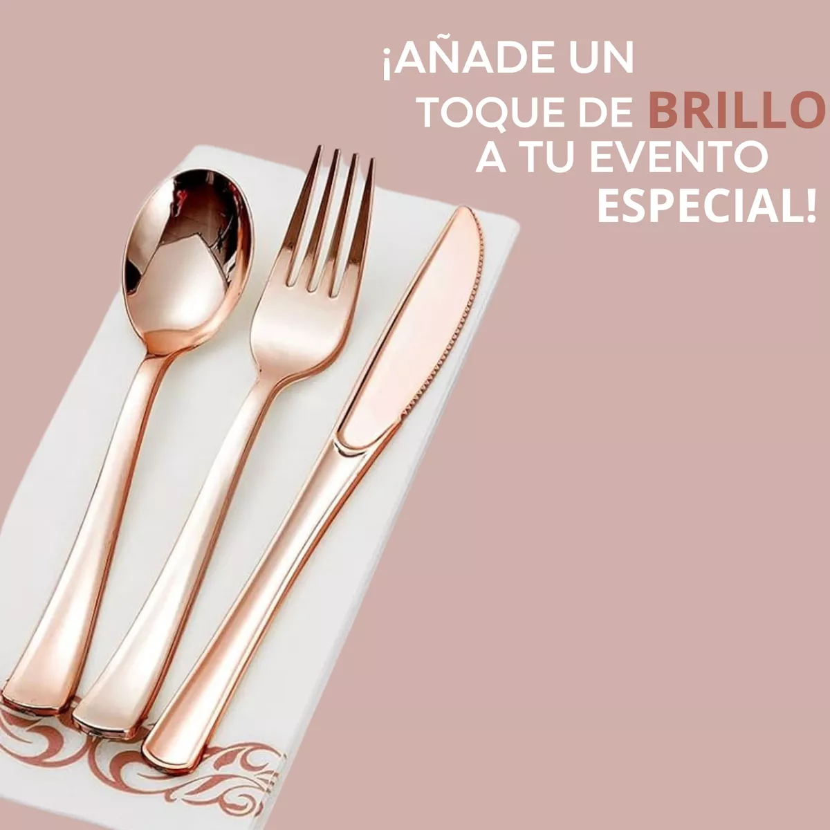 Juego De Vajilla Desechable Elegante Para 25 Personas. 175pz