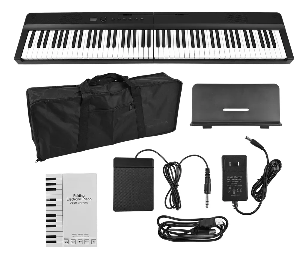 Teclado Musical Plegable Electr&oacute;nico De 88 Teclas