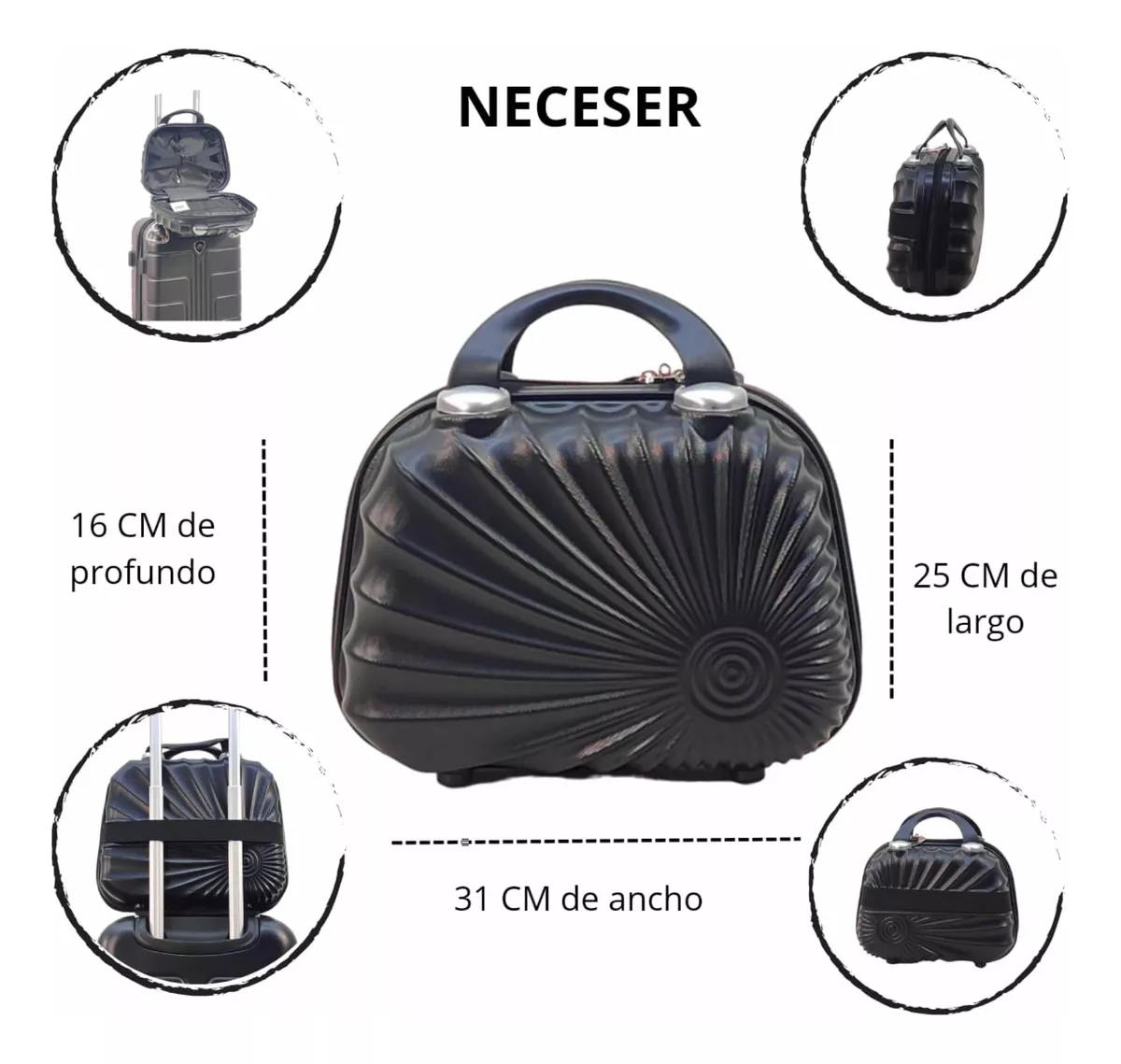 Maleta 10 Kg 20 Pulgadas + Neceser Sin Documentar Ligera Res