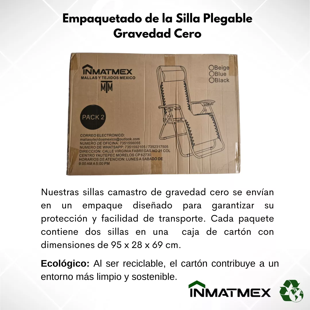 Silla Plegable Para Alberca Jardin 2 Piezas Playa