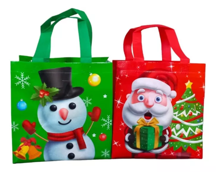 Paquete De 12 Bolsas Navideñas,12 Bolsas Para Dulces