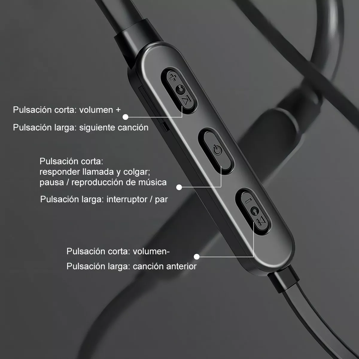 Auriculares in-ear gamer inalámbricos ADC.mx ZY01 negro
