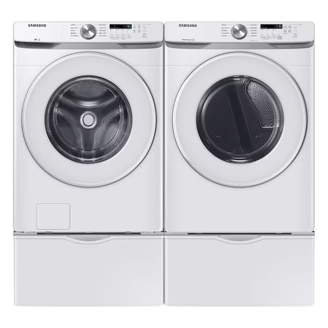 Lavadora de carga frontal apilable de alta eficiencia Samsung de 4.5 pies cúbicos (blanca) ENERGY STAR