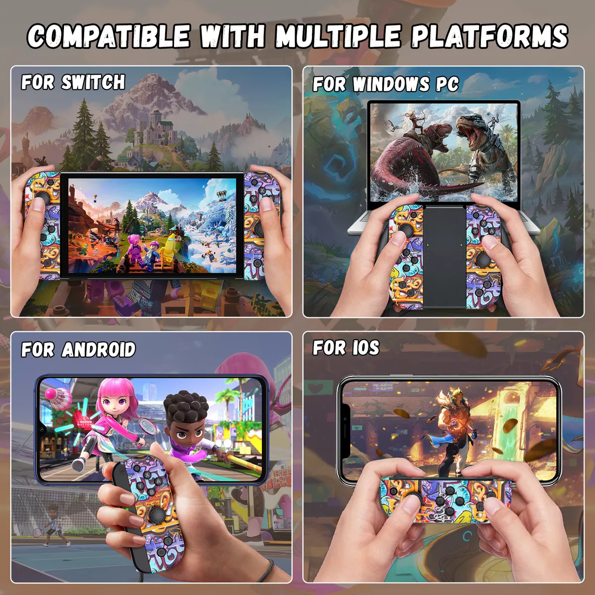 Control Joystick Pintada Inalámbrico Para Nintendo Switch