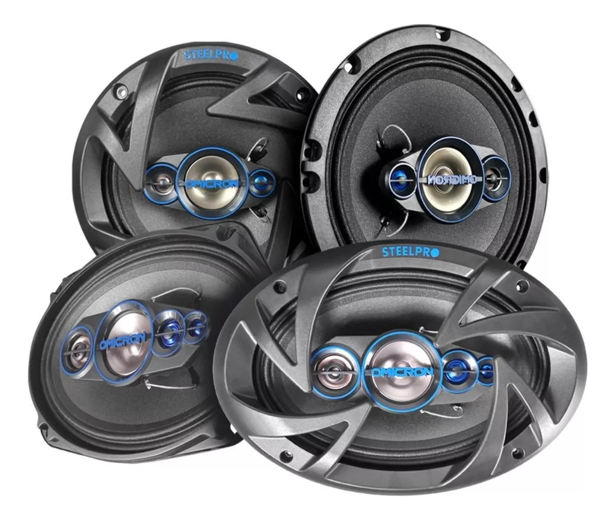 kit Subwoofer Amplificado + Bocinas 6x9 + 6.5 By Steelpro