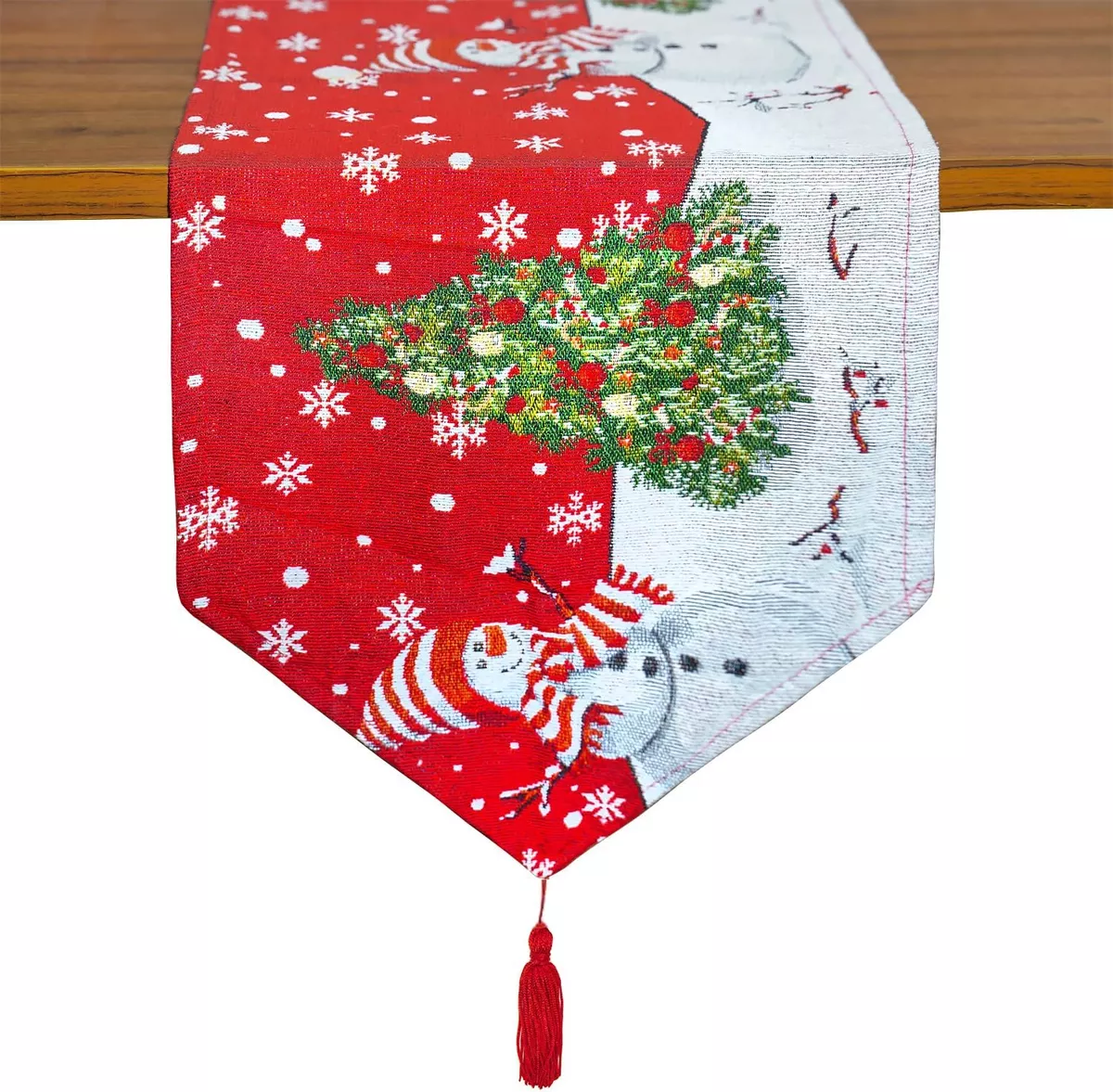 7 Piezas,1 Camino De Mesa Y 6 Manteles,navidad Mantel 33x180