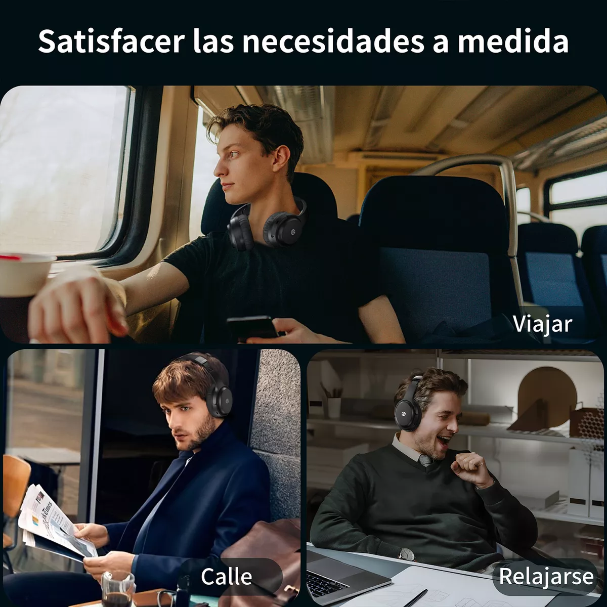 Auriculares Diadema Inalámbricos Bluetooth Con Microfono120h
