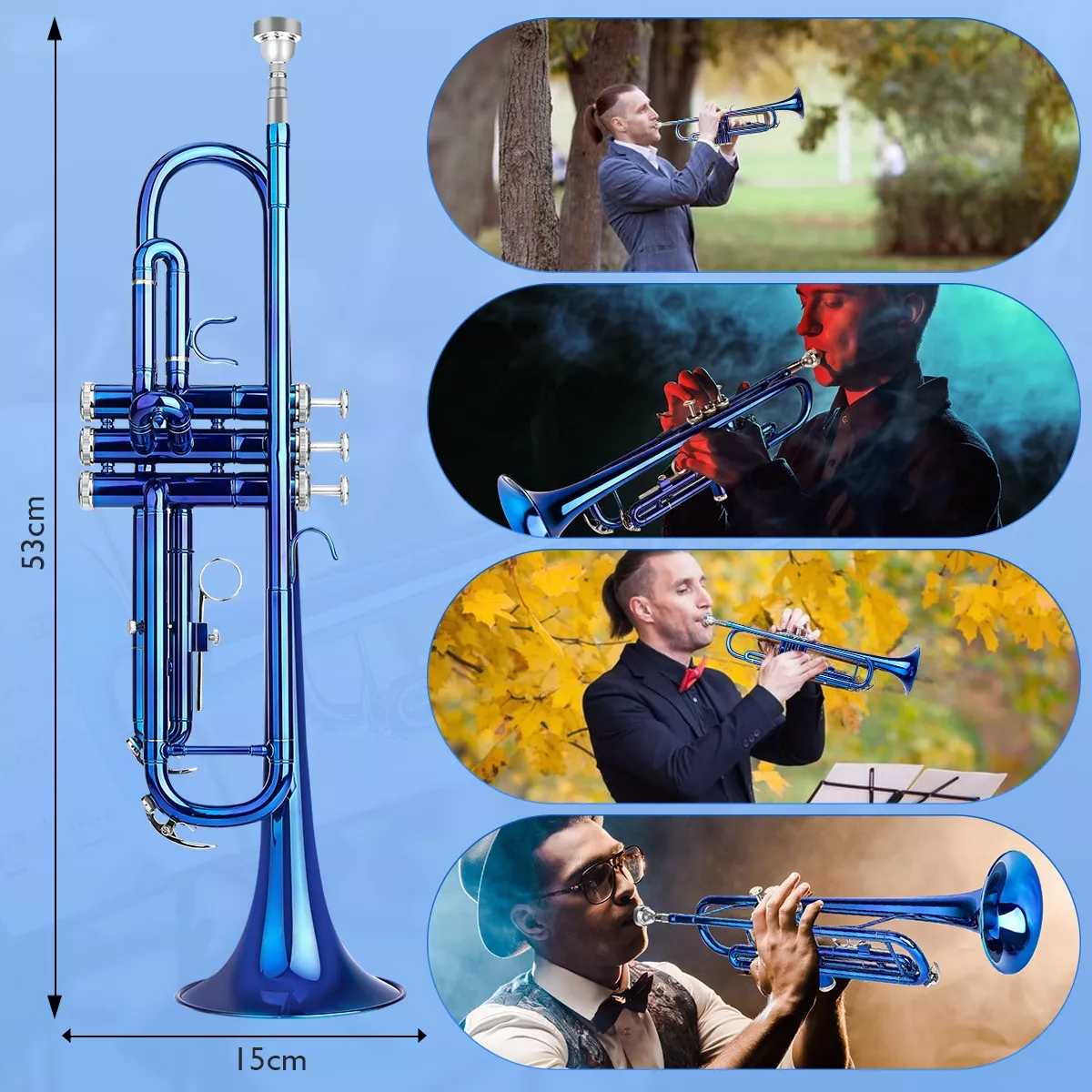 Standard Bb Trompeta Instrumento Musical Viento Con Estuche