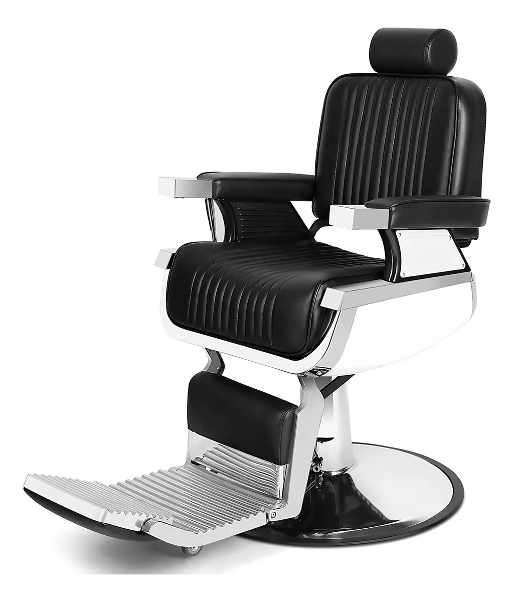 Sill&oacute;n Peluquero Silla Barber&iacute;a Cl&aacute;sico Premium Mil&aacute;n color Blanco