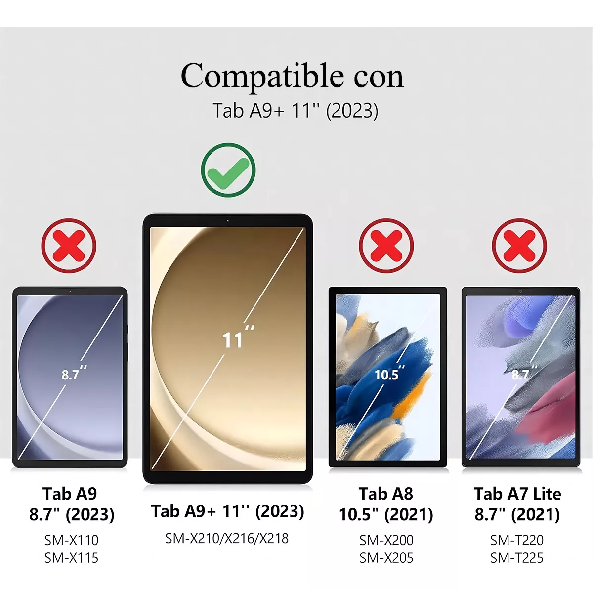 Funda Para Samsung Galaxy Tab A9 Plus 11 2023 Sm X210 Mica